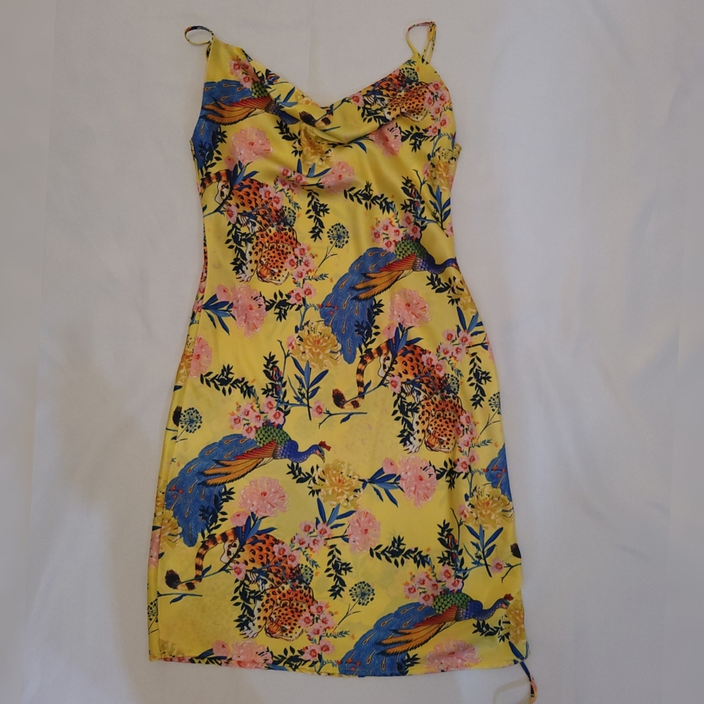Tropical floral print small Forever 21 dress